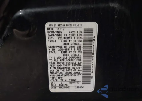 2018 Nissan Rogue S из США, поврежденный, VIN JN8AT2MV6JW314137